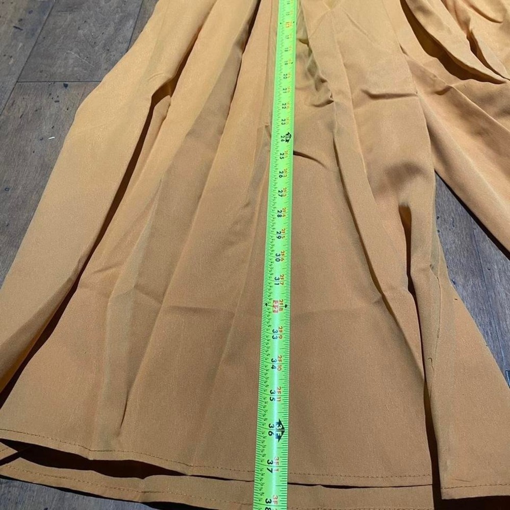 Zanzea yellow set with wide leg and tie waist Size xl - Picture 6 of 7